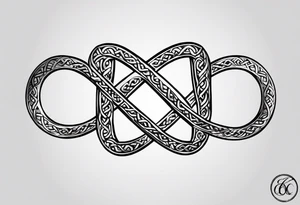 Infinity Symbol with Initials: Incorporate the infinity symbol, with the couple’s initials intertwined within the loop. This design can be exclusively in black or with a touch of red on the initials. tattoo idea