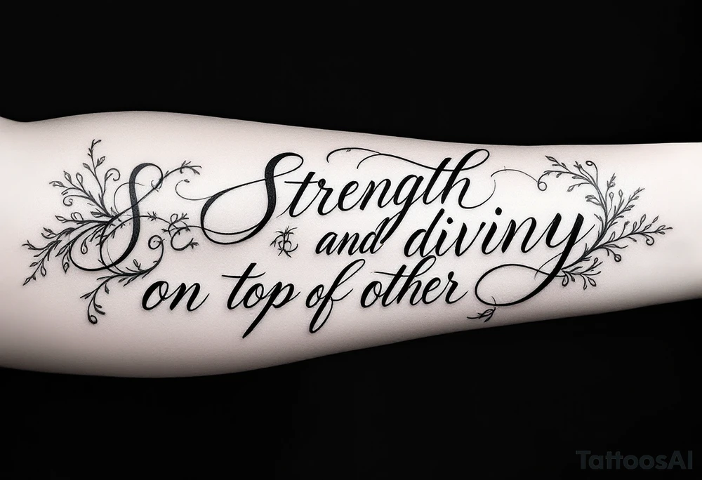 Strength and divinity on top of each other tattoo idea
