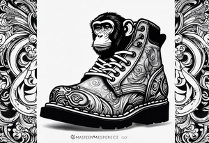 Monkey shoes tattoo idea