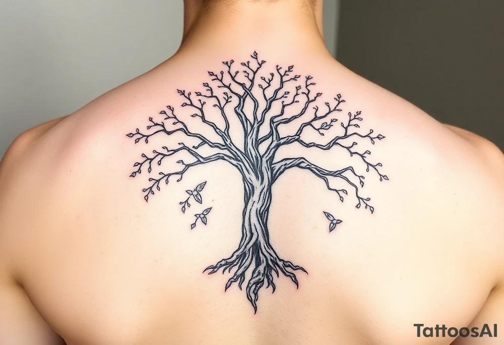 Tree of life old looking but feminine tattoo idea