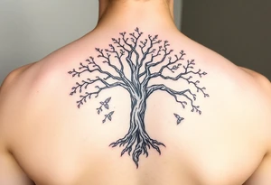 Tree of life old looking but feminine tattoo idea