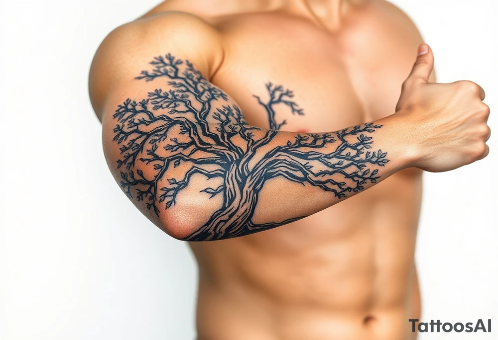 Tree covering entire arm/hand tattoo idea