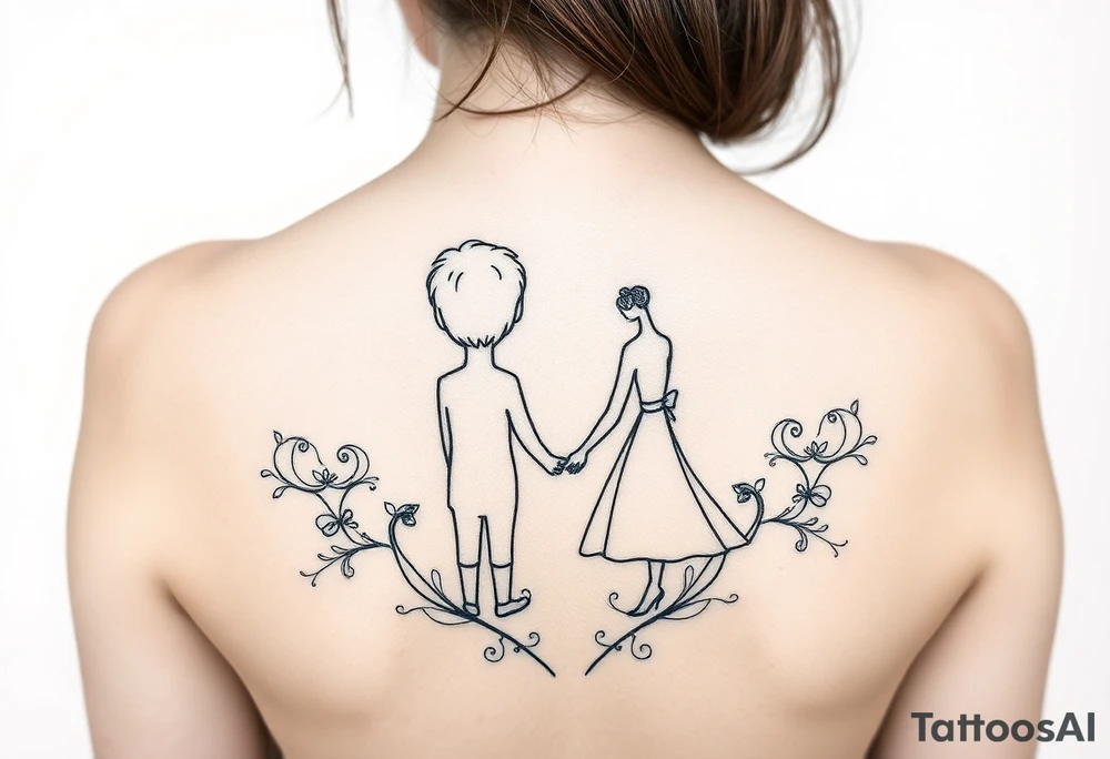 Boy and girl tattoo idea