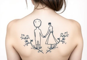 Boy and girl tattoo idea