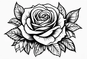 ornaments of flowers rose tattoo idea