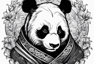 panda ninja tattoo idea