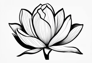 I need a Fineline magnolia flower, really long and thin tattoo idea