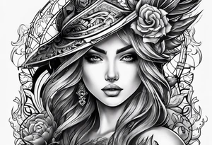 right upper arm tattoo with skin looks like cut  through and mechanical arm is in the back ground tattoo idea