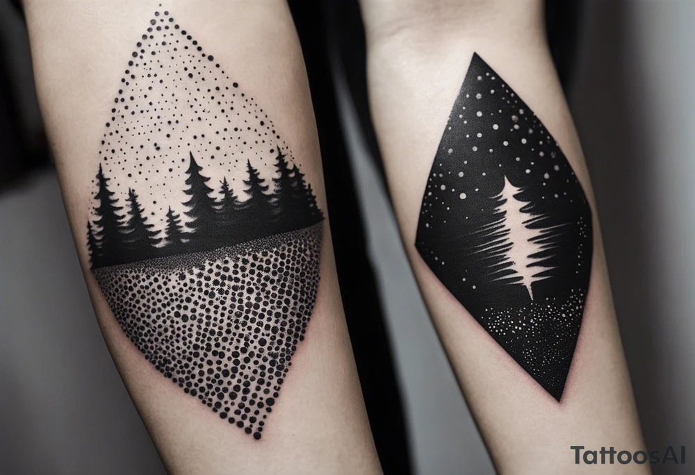 Нежные тонкие пионы с линиями и центральной звездой tattoo idea