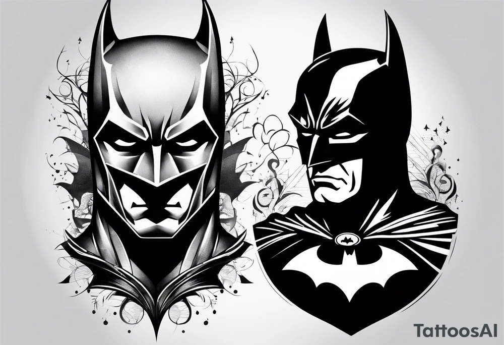 Batman symbol edgy tattoo idea