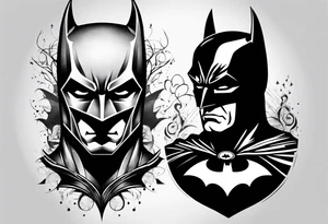 Batman symbol edgy tattoo idea