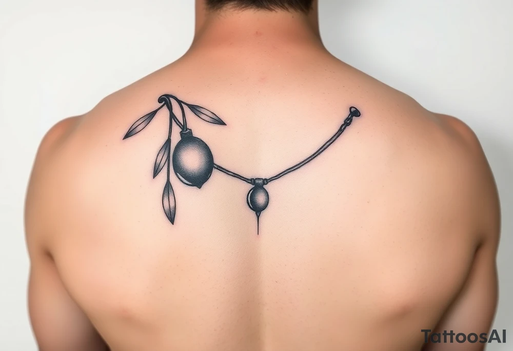 An olive with a thong tattoo idea