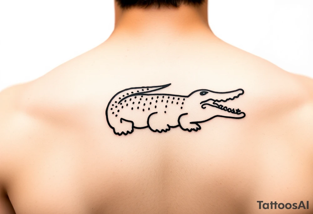 Lacoste brand tattoo comic style tattoo idea