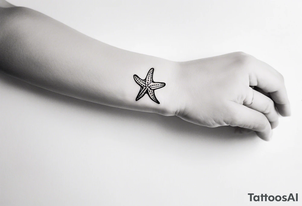 Dainty Shell/starfish wrist tattoo tattoo idea