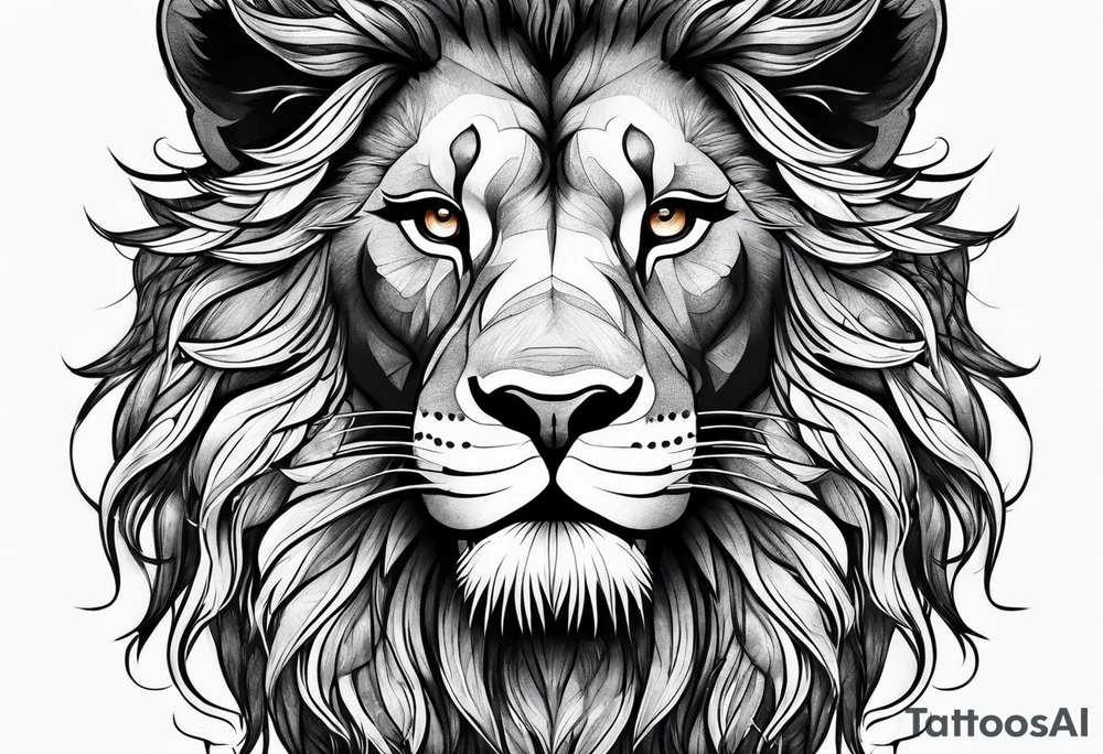 a lion tattoo idea
