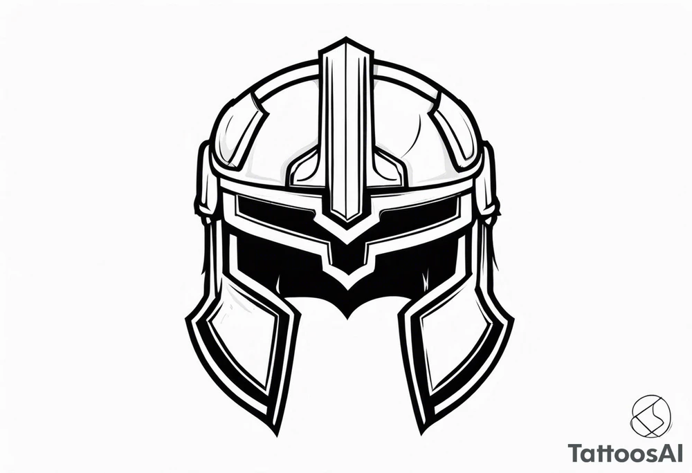 spartan helmet tattoo idea