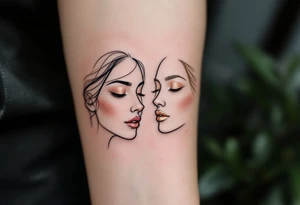 "Mluviti stribro, mlceti zlato." — Two side-by-side faces, one made of silver lines speaking and the other in gold leaf in silence, framed with the quote in refined black type. tattoo idea
