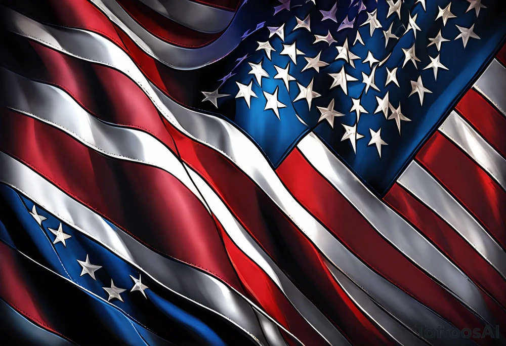 American flag tattoo idea