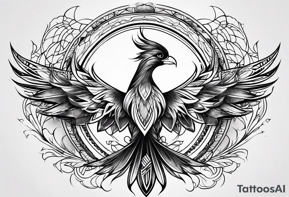 phoenix tattoo on leg tattoo idea