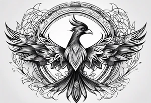 phoenix tattoo on leg tattoo idea