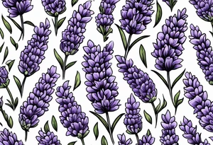 lavender in a bundle so that the whole picture can be seen tattoo idea
