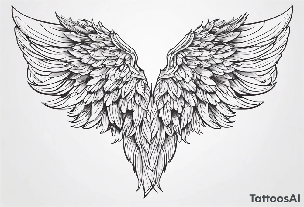 angel wing tattoo idea