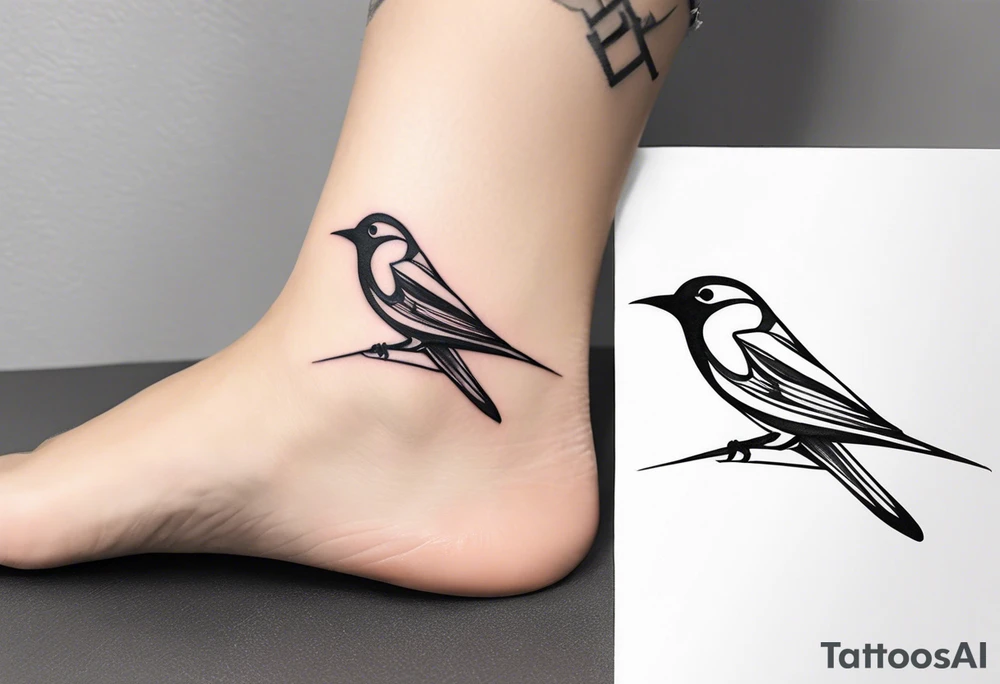 bird tattoo on ankle tattoo idea