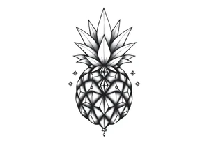 Majestic, crown pineapple vagina,anus ,diamonds tattoo idea