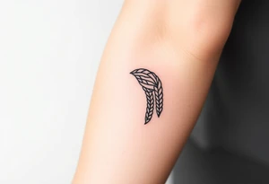 Female Native American dark braided hair tattoo idea