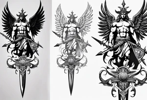 St michael sword tattoo idea