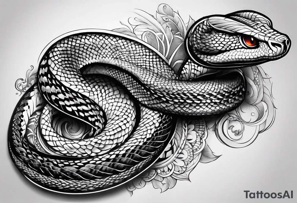 Cobra Seven number shape tattoo idea