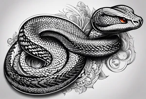 Cobra Seven number shape tattoo idea