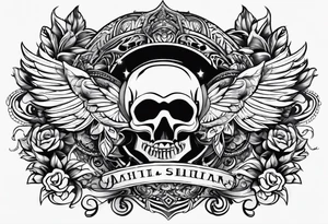 Kids name and dob tattoo idea