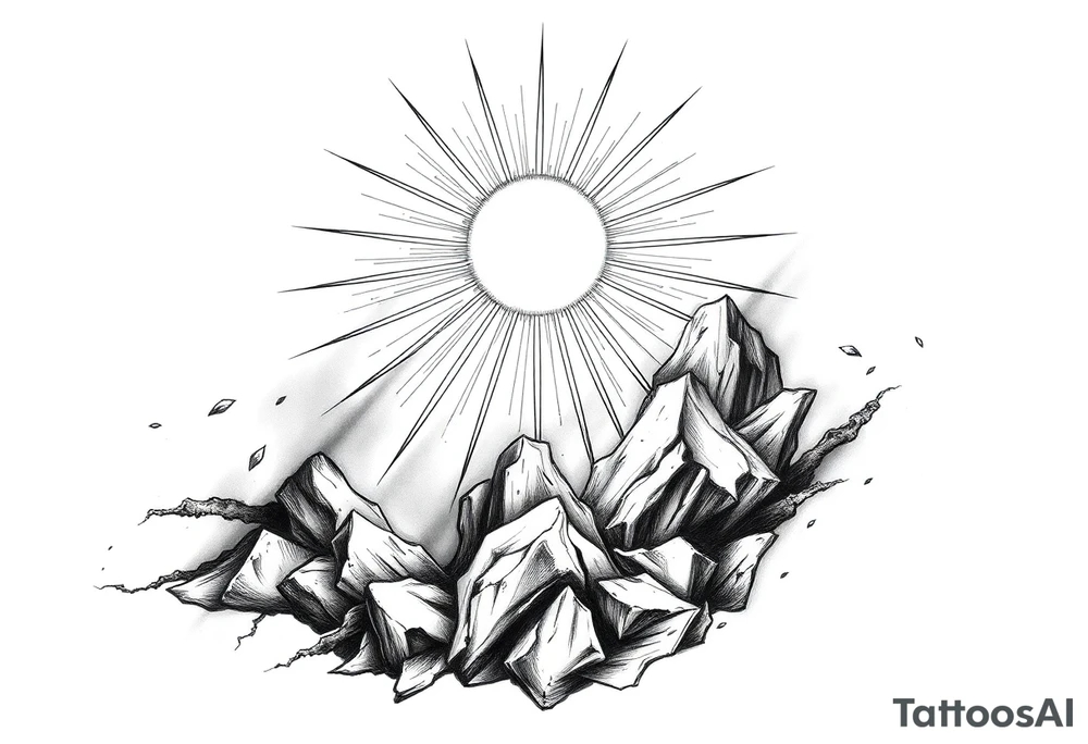 sunbeams in the sky tattoo idea