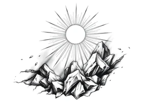 sunbeams in the sky tattoo idea