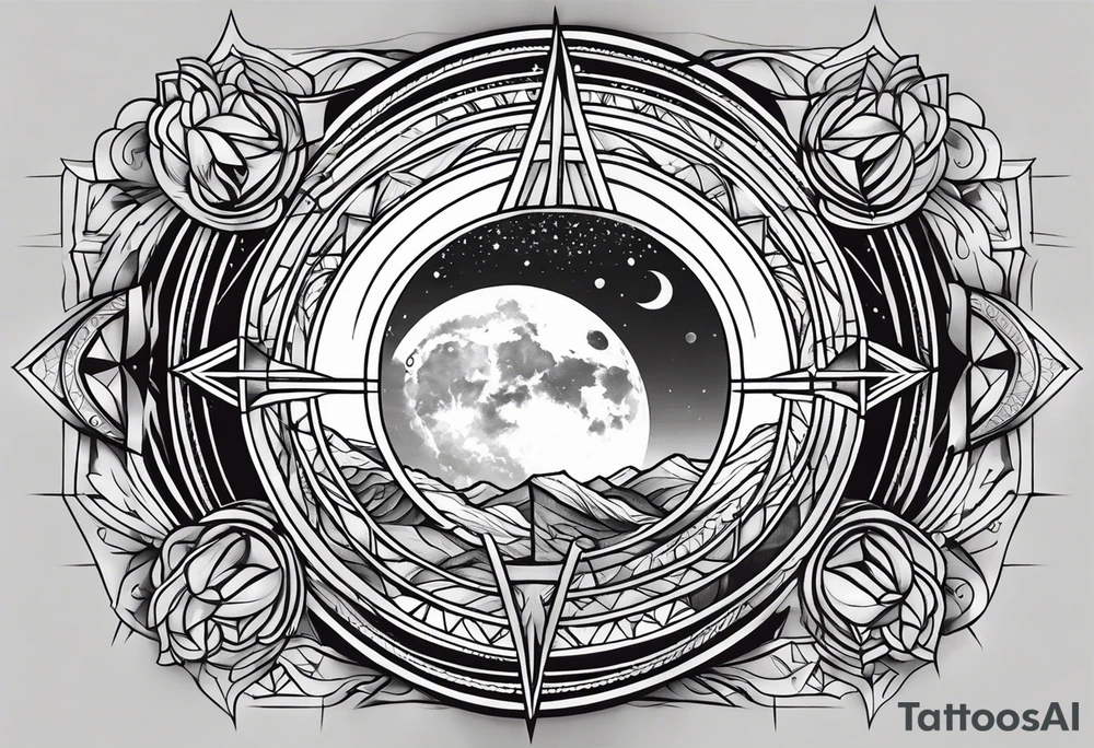 sacred moon tattoo idea