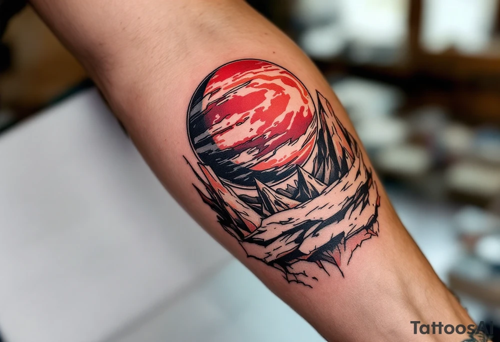 Red planet tattoo idea