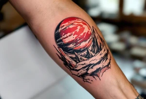 Red planet tattoo idea