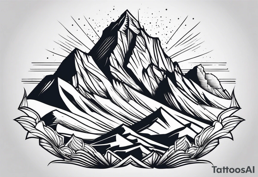 Himalaya mountain range Nepal tattoo idea
