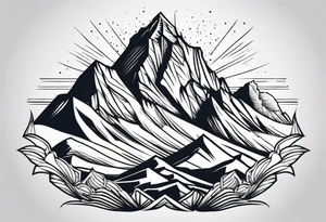Himalaya mountain range Nepal tattoo idea