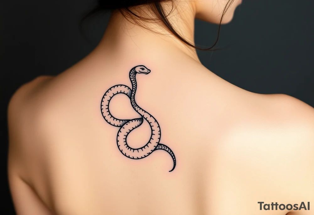 Shedding snake Balinese tattoo idea