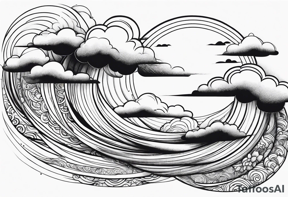 cloud, wind, tattoo idea