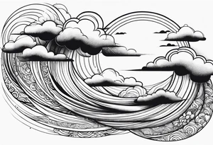 cloud, wind, tattoo idea