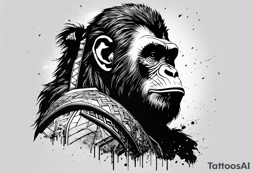 Caeser from the movie planet of the apes tattoo idea