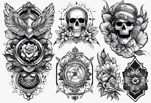 Flash sheet multiple designs tattoo idea