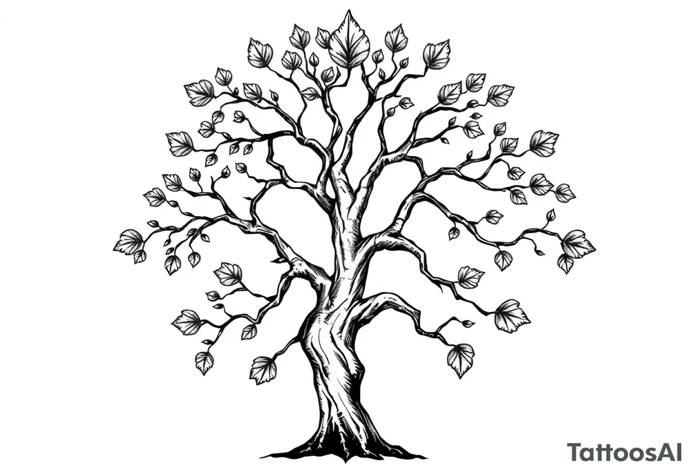 Irish family tree tattoo idea