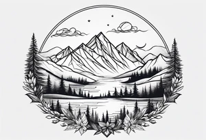 mountains for forearm tattoo idea
