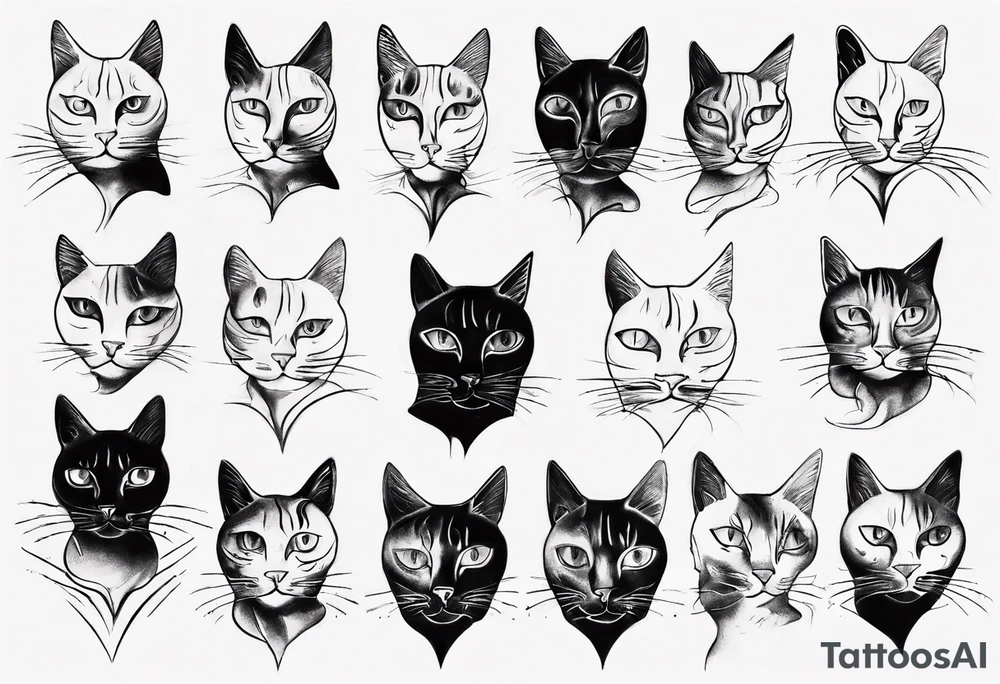 Spiritual sfinx cat tattoo idea