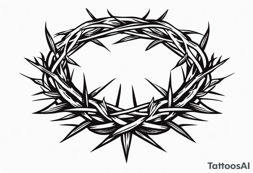 crown of thorns
old school vintage simple traditional design 



bold color simple tattoo idea