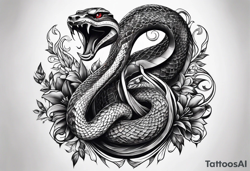 Snake axe tattoo idea